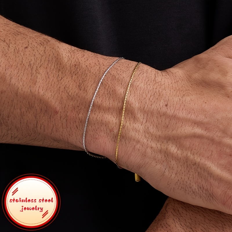 Men's Trendy Adjustable 316 Stainless Steel Bracelet, Casual Style